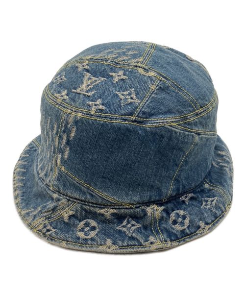 LOUIS VUITTON（ルイ ヴィトン）LOUIS VUITTON (ルイ ヴィトン) ボネ ダミエ ジャイアント ウェーブ モノグラム インディゴ サイズ:Lの古着・服飾アイテム