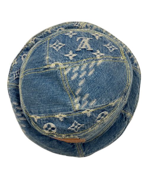LOUIS VUITTON（ルイ ヴィトン）LOUIS VUITTON (ルイ ヴィトン) ボネ ダミエ ジャイアント ウェーブ モノグラム インディゴ サイズ:Lの古着・服飾アイテム