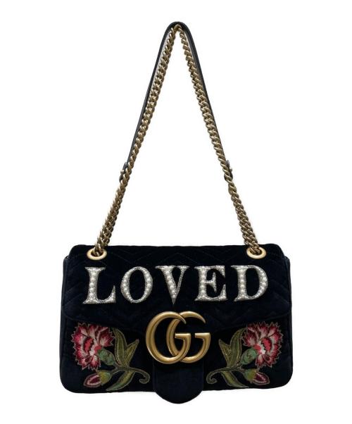 GUCCI（グッチ）GUCCI (グッチ) GGMARMONT LOVEDショルダーバッグ ブラック サイズ:‐の古着・服飾アイテム