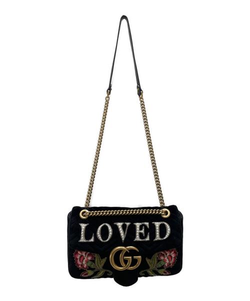 GUCCI（グッチ）GUCCI (グッチ) GGMARMONT LOVEDショルダーバッグ ブラック サイズ:‐の古着・服飾アイテム