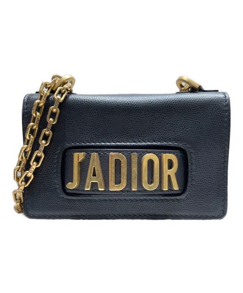 Christian Dior（クリスチャン ディオール）Christian Dior (クリスチャン ディオール) Mini Flap Bag/ショルダー バッグ ブラック×ゴールドの古着・服飾アイテム