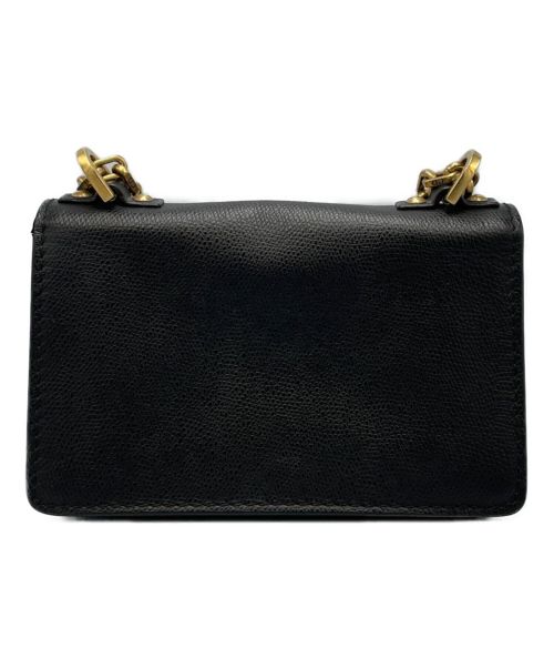 Christian Dior（クリスチャン ディオール）Christian Dior (クリスチャン ディオール) Mini Flap Bag/ショルダー バッグ ブラック×ゴールドの古着・服飾アイテム
