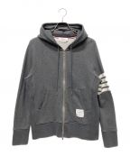 THOM BROWNE. NEW YORKトムブラウン ニューヨーク）の古着「CLASSIC FULL ZIP HOODIE4BAR ジップアップ フーディー」｜ダークグレー