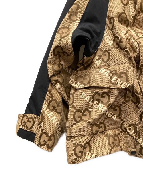 GUCCI×BALENCIAGA（グッチ×バレンシアガ）GUCCI×BALENCIAGA (グッチ×バレンシアガ) The Hacker Project Hacker Jumbo GG Jacket ベージュ サイズ:40の古着・服飾アイテム