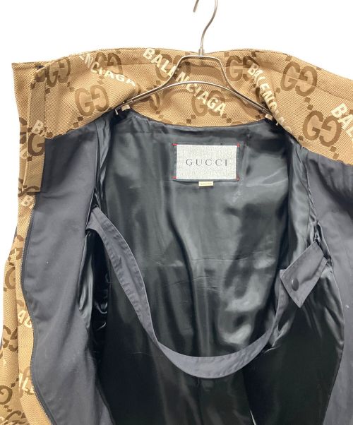 GUCCI×BALENCIAGA（グッチ×バレンシアガ）GUCCI×BALENCIAGA (グッチ×バレンシアガ) The Hacker Project Hacker Jumbo GG Jacket ベージュ サイズ:40の古着・服飾アイテム