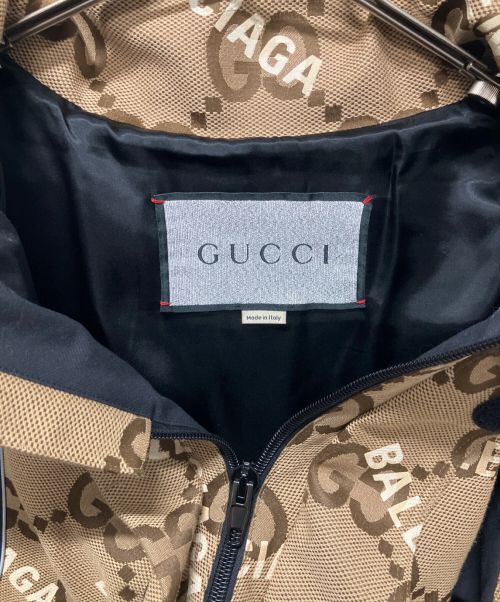 GUCCI×BALENCIAGA（グッチ×バレンシアガ）GUCCI×BALENCIAGA (グッチ×バレンシアガ) The Hacker Project Hacker Jumbo GG Jacket ベージュ サイズ:40の古着・服飾アイテム