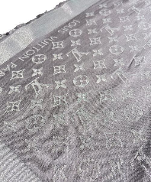 LOUIS VUITTON（ルイ ヴィトン）LOUIS VUITTON (ルイ ヴィトン) ショール モノグラム シャイン シャイングレーの古着・服飾アイテム