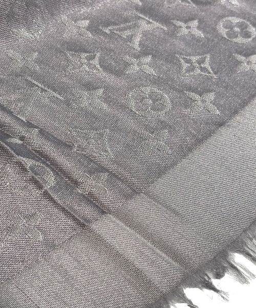 LOUIS VUITTON（ルイ ヴィトン）LOUIS VUITTON (ルイ ヴィトン) ショール モノグラム シャイン シャイングレーの古着・服飾アイテム