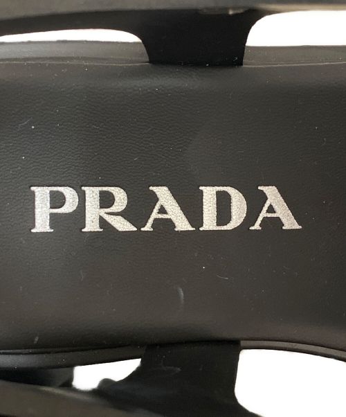 PRADA（プラダ）PRADA (プラダ) モノリスフォームラバーサンダル ブラック サイズ:37の古着・服飾アイテム