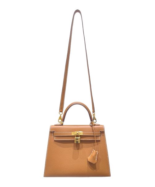 HERMES（エルメス）HERMES (エルメス) ケリー 25 外縫い ゴールド金具 ゴールド サイズ:25の古着・服飾アイテム