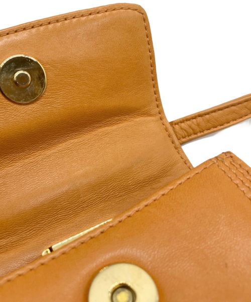 LOEWE（ロエベ）LOEWE (ロエベ) アナグラムミニショルダーポーチ オレンジの古着・服飾アイテム