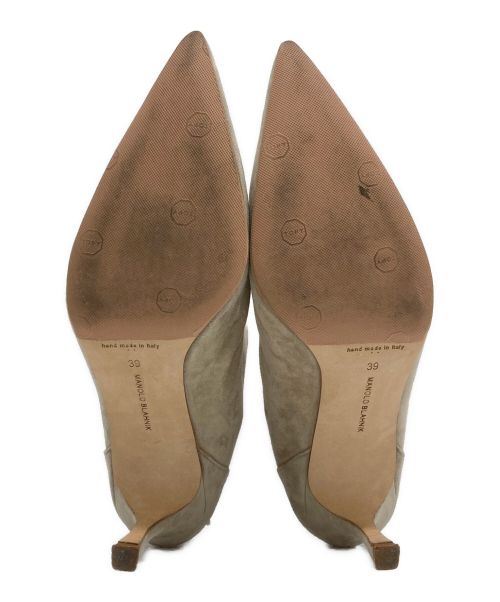 Manolo Blahnik（マノロブラニク）Manolo Blahnik (マノロブラニク) ヒールブーティ ベージュ サイズ:39の古着・服飾アイテム
