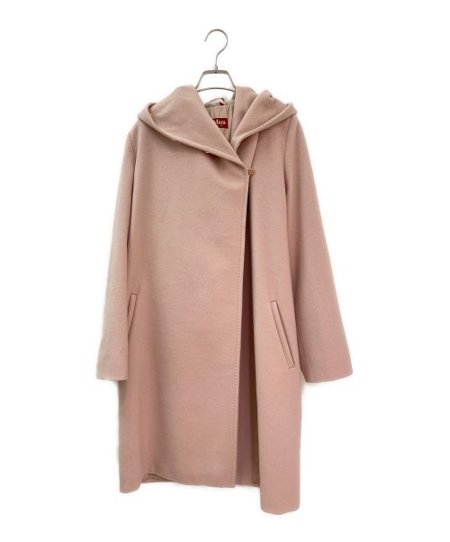 Max Mara Studio（マックスマーラ ストゥディオ）Max Mara Studio (マックスマーラ ストゥディオ) ベルト付フードコート ピンク サイズ:36の古着・服飾アイテム