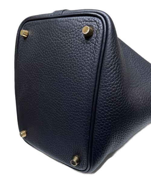 HERMES（エルメス）HERMES (エルメス) ピコタン ロックPM/ゴールド金具/トリヨンクレマンス/ブルーニュイ/U刻印 ブルーニュイ サイズ:PMの古着・服飾アイテム