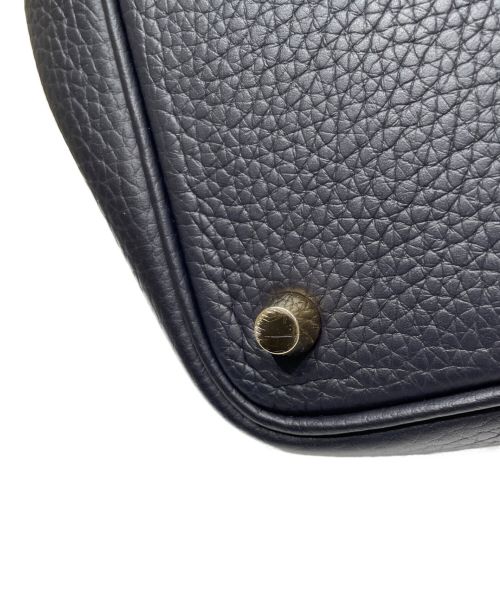 HERMES（エルメス）HERMES (エルメス) ピコタン ロックPM/ゴールド金具/トリヨンクレマンス/ブルーニュイ/U刻印 ブルーニュイ サイズ:PMの古着・服飾アイテム