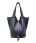 HERMES（エルメス）の古着「ピコタン ロックPM/ゴールド金具/トリヨンクレマンス/ブルーニュイ/U刻印」｜ブルーニュイ