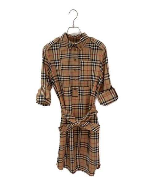 BURBERRY（バーバリー）BURBERRY (バーバリー) ノバチェックシャツワンピース ベージュ サイズ:38の古着・服飾アイテム