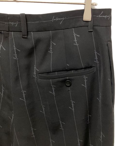 BALENCIAGA（バレンシアガ）BALENCIAGA (バレンシアガ) シグネチャーロゴスラックス ブラック サイズ:46の古着・服飾アイテム