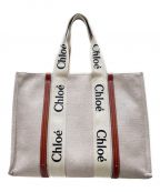 Chloeクロエ）の古着「WOODY LARGE TOTE BAG」｜ベージュ×タン