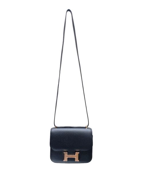 HERMES（エルメス）HERMES (エルメス) コンスタンス ミニ ノワール×ローズゴールド サイズ:ミニの古着・服飾アイテム