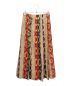 GUCCI (グッチ) Gucci Logo Embroidered Pleated Skirt レッド×ゴールド サイズ:36：30000円