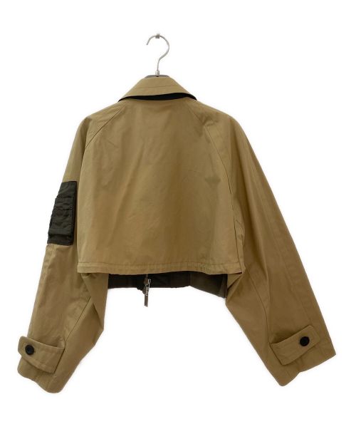 sacai（サカイ）sacai (サカイ) ショートトレンチブルゾン ベージュ サイズ:2の古着・服飾アイテム