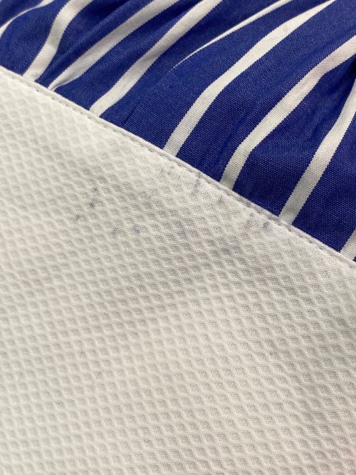 sacai（サカイ）sacai (サカイ) Cotton Poplin  Wool Knit Dress ブルー×ホワイト サイズ:3の古着・服飾アイテム