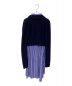 sacai (サカイ) Cotton Poplin  Wool Knit Dress ブルー×ホワイト サイズ:3：35000円