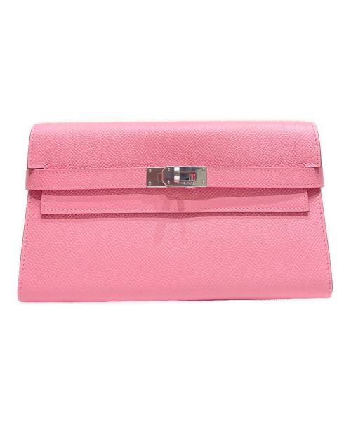 HERMES（エルメス）HERMES (エルメス) ケリーウォレット ロング ローズコンフェッティ サイズ:ロングの古着・服飾アイテム