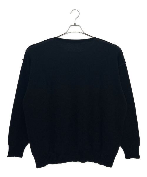 DOLCE & GABBANA（ドルチェ＆ガッバーナ）DOLCE & GABBANA (ドルチェ＆ガッバーナ) ロゴ インサイドアウト ニット ブラック サイズ:FREEの古着・服飾アイテム