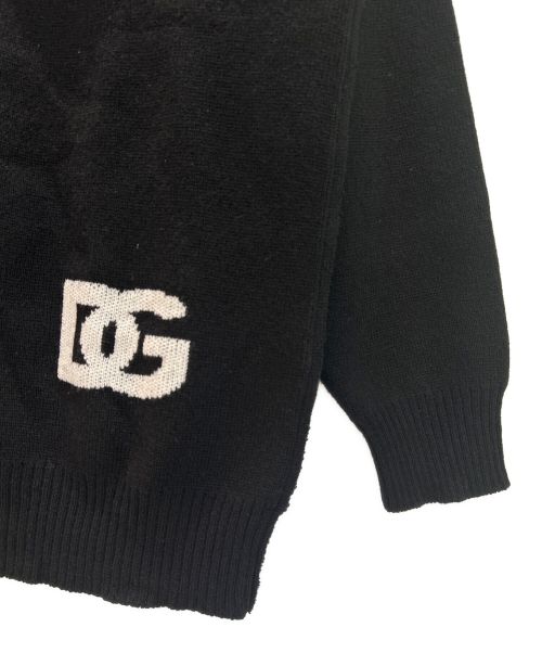 DOLCE & GABBANA（ドルチェ＆ガッバーナ）DOLCE & GABBANA (ドルチェ＆ガッバーナ) ロゴ インサイドアウト ニット ブラック サイズ:FREEの古着・服飾アイテム