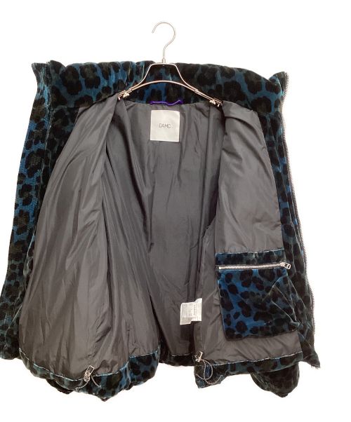 OAMC（オーエーエムシー）OAMC (オーエーエムシー) 23AW レオパード トレース ダウンジャケット ブルー×ブラウン サイズ:Lの古着・服飾アイテム
