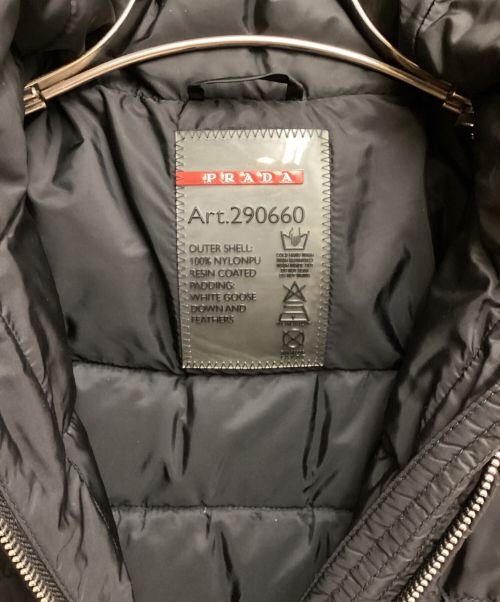 PRADA（プラダ）PRADA (プラダ) ナイロンダウンジャケット ブラック サイズ:40の古着・服飾アイテム