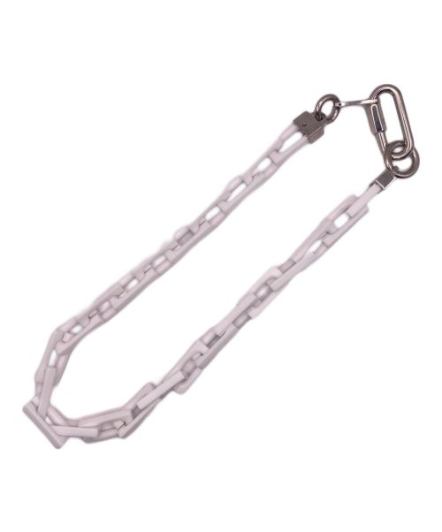 LOUIS VUITTON（ルイ ヴィトン）LOUIS VUITTON (ルイ ヴィトン) コリエ スクエア セラミック チェーンネックレス ホワイト×シルバー金具の古着・服飾アイテム