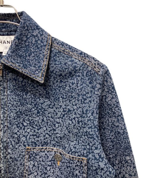 CHANEL（シャネル）CHANEL (シャネル) カメリアココマークデニムジャケット インディゴ サイズ:38の古着・服飾アイテム