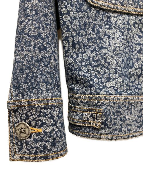 CHANEL（シャネル）CHANEL (シャネル) カメリアココマークデニムジャケット インディゴ サイズ:38の古着・服飾アイテム