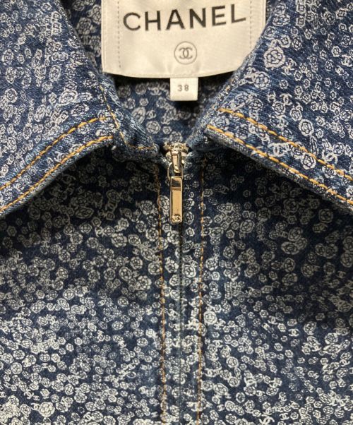 CHANEL（シャネル）CHANEL (シャネル) カメリアココマークデニムジャケット インディゴ サイズ:38の古着・服飾アイテム
