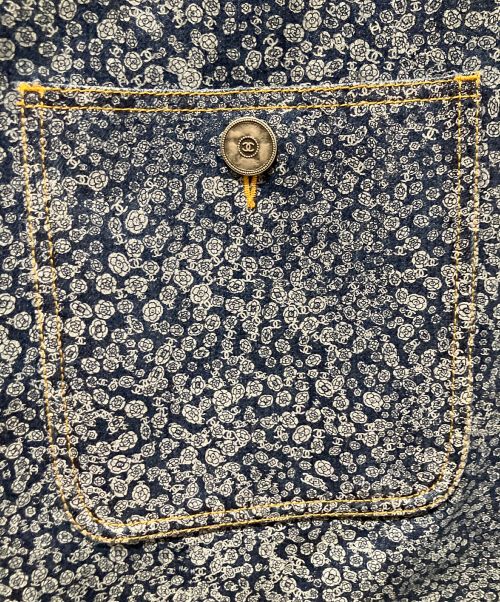 CHANEL（シャネル）CHANEL (シャネル) カメリアココマークデニムジャケット インディゴ サイズ:38の古着・服飾アイテム