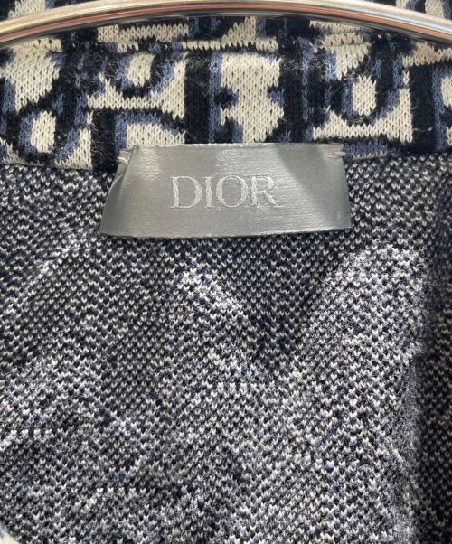 Dior（ディオール）Dior (ディオール) オブリーク総柄長袖シャツ ネイビー サイズ:Sの古着・服飾アイテム