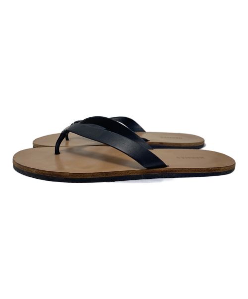 HERMES（エルメス）HERMES (エルメス) SANDALES ESTIVAL (エスティバルサンダル) ブラック×タン サイズ:40の古着・服飾アイテム