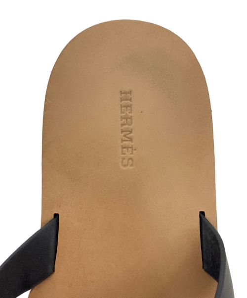HERMES（エルメス）HERMES (エルメス) SANDALES ESTIVAL (エスティバルサンダル) ブラック×タン サイズ:40の古着・服飾アイテム