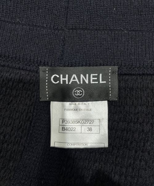 CHANEL（シャネル）CHANEL (シャネル) ニットスカート ネイビー サイズ:38の古着・服飾アイテム