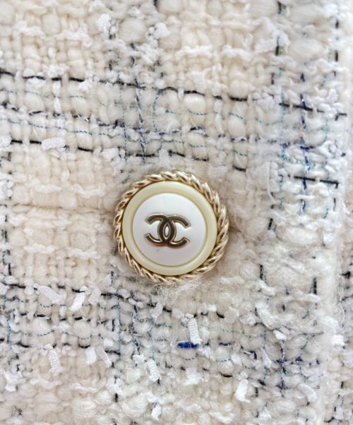 CHANEL（シャネル）CHANEL (シャネル) ココマークボタンロングコート アイボリー サイズ:34の古着・服飾アイテム