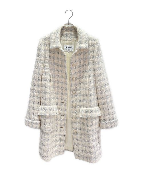 CHANEL（シャネル）CHANEL (シャネル) ココマークボタンロングコート アイボリー サイズ:34の古着・服飾アイテム