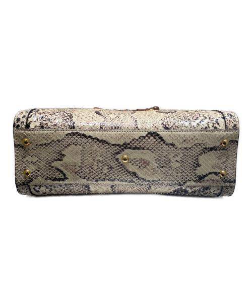 GUCCI（グッチ）GUCCI (グッチ) ダイアナ ミニ パイソン トートバッグ ベージュ サイズ:ミニの古着・服飾アイテム