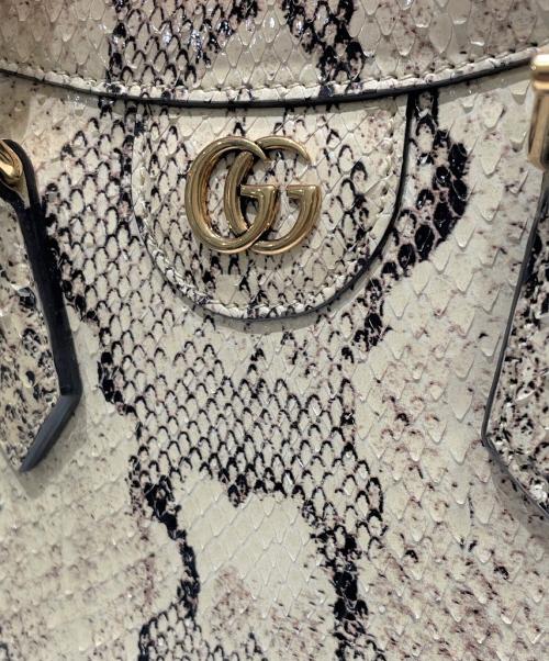 GUCCI（グッチ）GUCCI (グッチ) ダイアナ ミニ パイソン トートバッグ ベージュ サイズ:ミニの古着・服飾アイテム
