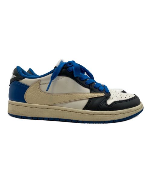 NIKE（ナイキ）NIKE (ナイキ) FRAGMENT (フラッグメント) Travis Scott (トラヴィス スコット) AIR JORDAN1 LOW OG SP/ジョーダン 1 レトロ ロー OG SP  アイボリー×ブルー サイズ:24㎝の古着・服飾アイテム