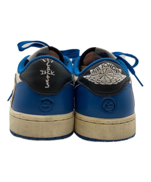NIKE（ナイキ）NIKE (ナイキ) FRAGMENT (フラッグメント) Travis Scott (トラヴィス スコット) AIR JORDAN1 LOW OG SP/ジョーダン 1 レトロ ロー OG SP  アイボリー×ブルー サイズ:24㎝の古着・服飾アイテム