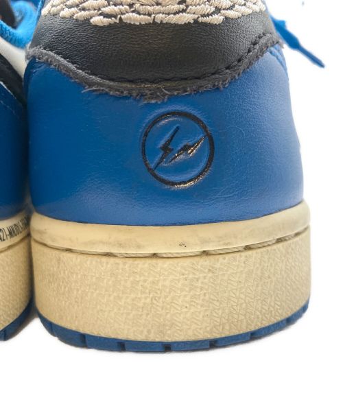 NIKE（ナイキ）NIKE (ナイキ) FRAGMENT (フラッグメント) Travis Scott (トラヴィス スコット) AIR JORDAN1 LOW OG SP/ジョーダン 1 レトロ ロー OG SP  アイボリー×ブルー サイズ:24㎝の古着・服飾アイテム