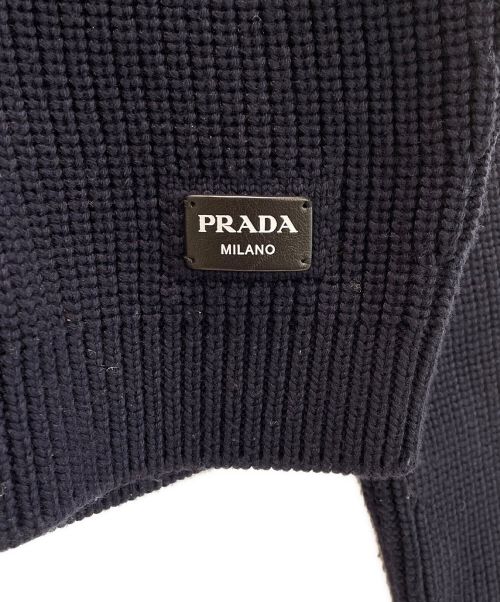PRADA（プラダ）PRADA (プラダ) ウール タートルネック セーター ネイビー サイズ:38の古着・服飾アイテム